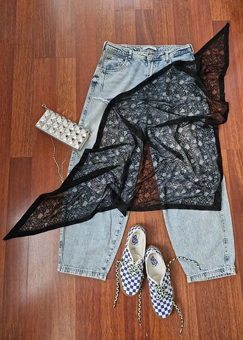 Dantelli Siyah Bağlama bohem aksesuar - Görsel 2