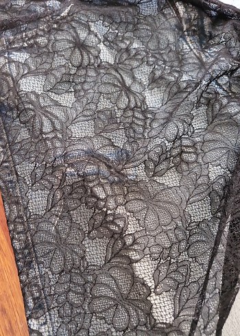 Dantelli Siyah Bağlama bohem aksesuar - Görsel 4