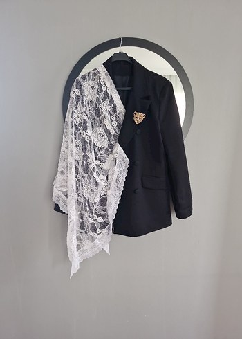 Dantel Detaylı Beyaz bohem aksesuar - Görsel 2