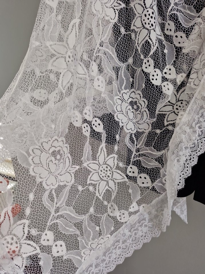 Dantel Detaylı Beyaz bohem aksesuar - Görsel 5