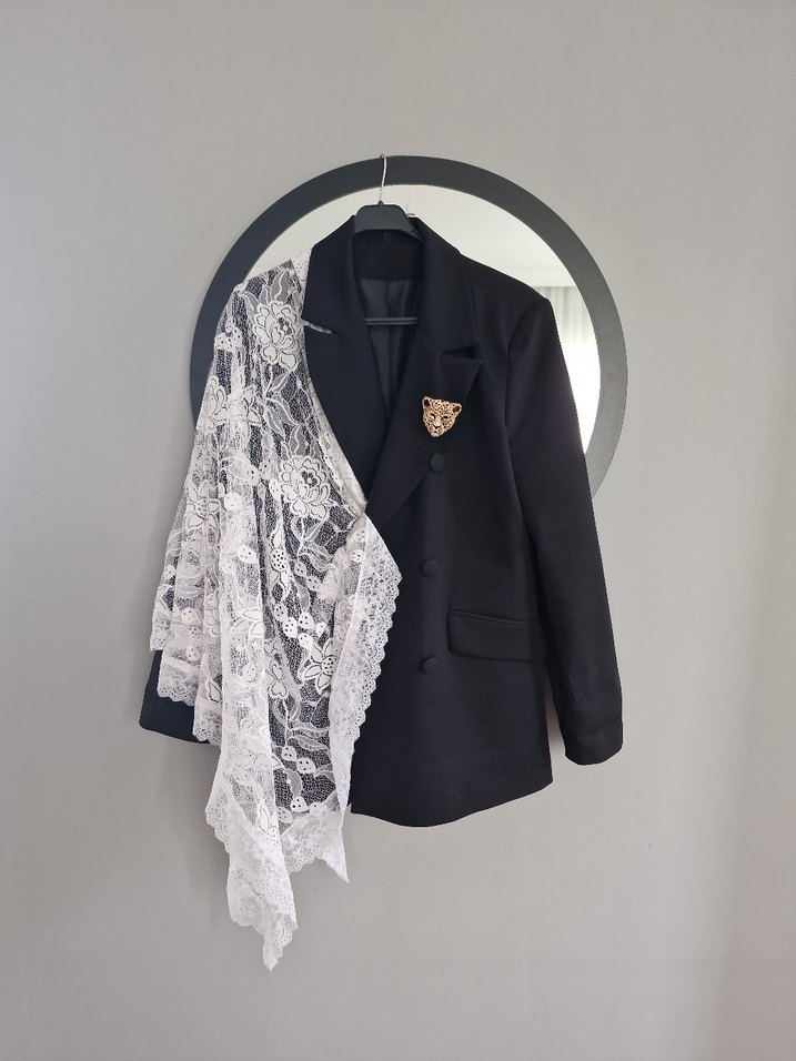 Dantel Detaylı Beyaz bohem aksesuar - Görsel 3