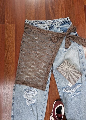 Kadın Dantel Detaylı bershka stil kore etek - Görsel 2