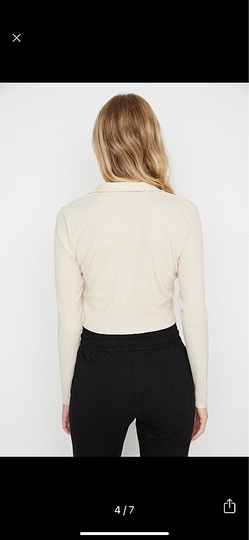 l Beden camel Renk Crop Bluz