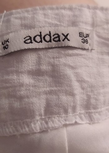 Addax Yeni Beyaz Yüksek Bel 36 38 beden Mini Keten Şort