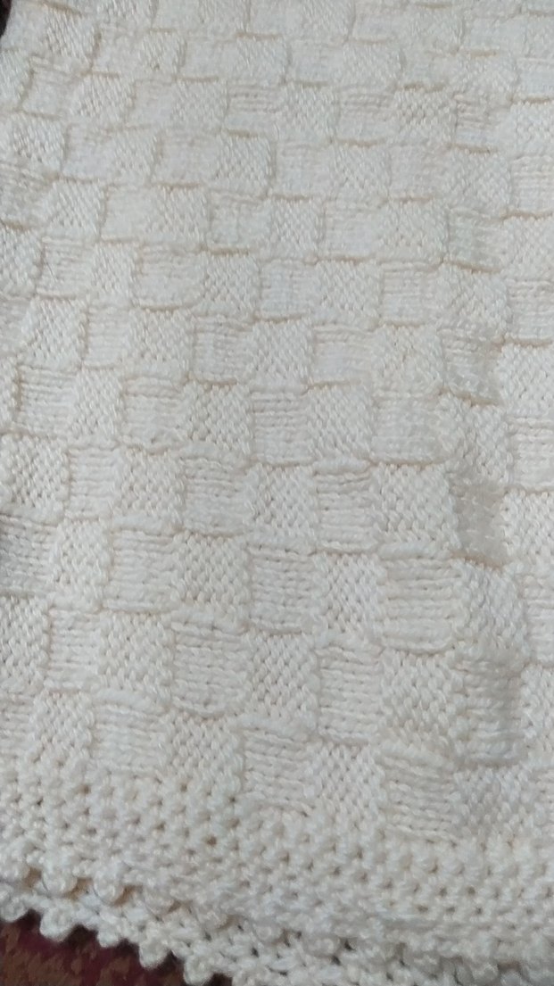 krem Örgü bebek Battaniyesi - Görsel 2