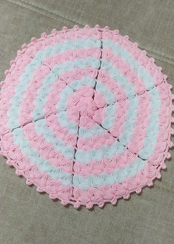 Pembe ve beyaz pastel banyo lifi - Görsel 2