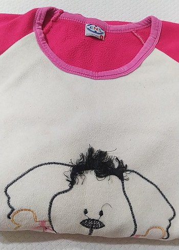 Kız Çocuk Pembe Baskılı Uzun Kollu Sweatshirt - Görsel 3