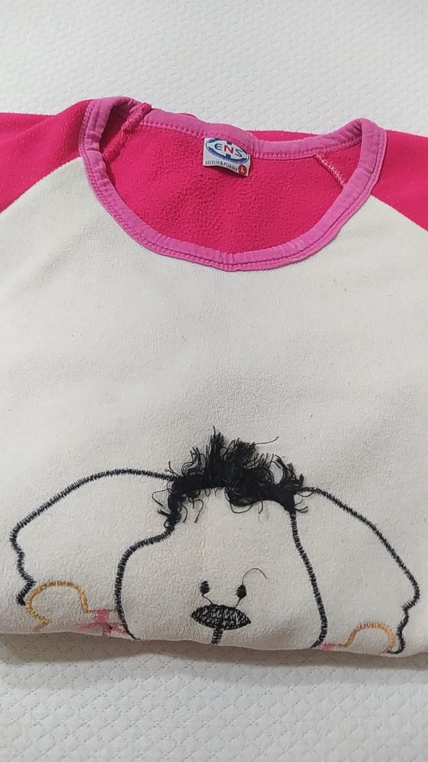 Kız Çocuk Pembe Baskılı Uzun Kollu Sweatshirt - Görsel 3