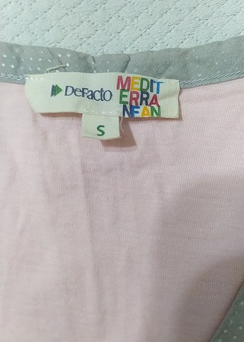 Kız Çocuk Pembe V Yaka Kısa Kollu Tişört - Görsel 3