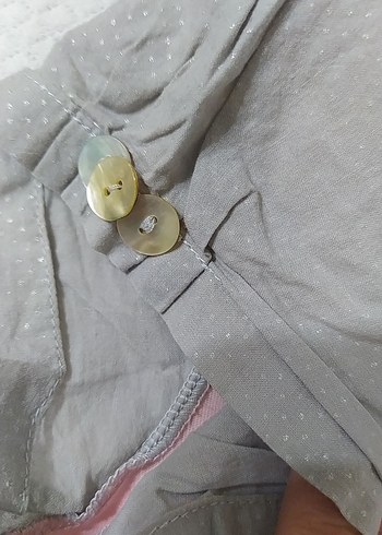 Kız Çocuk Pembe V Yaka Kısa Kollu Tişört - Görsel 2