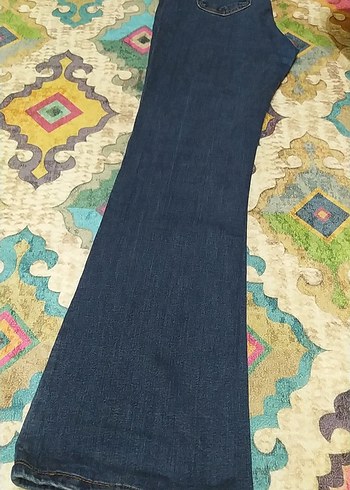 Kadın Mavi Denim Midi Boy Regular Fit Jean - Görsel 4