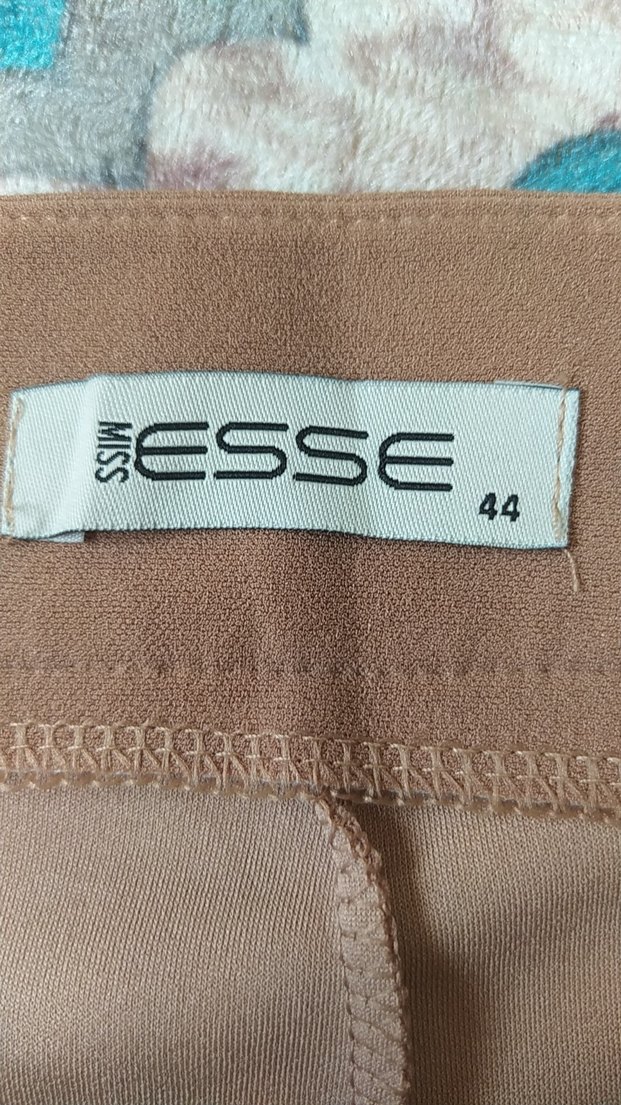 Bej Kadın Kemerli Kumaş Pantolon - Görsel 2