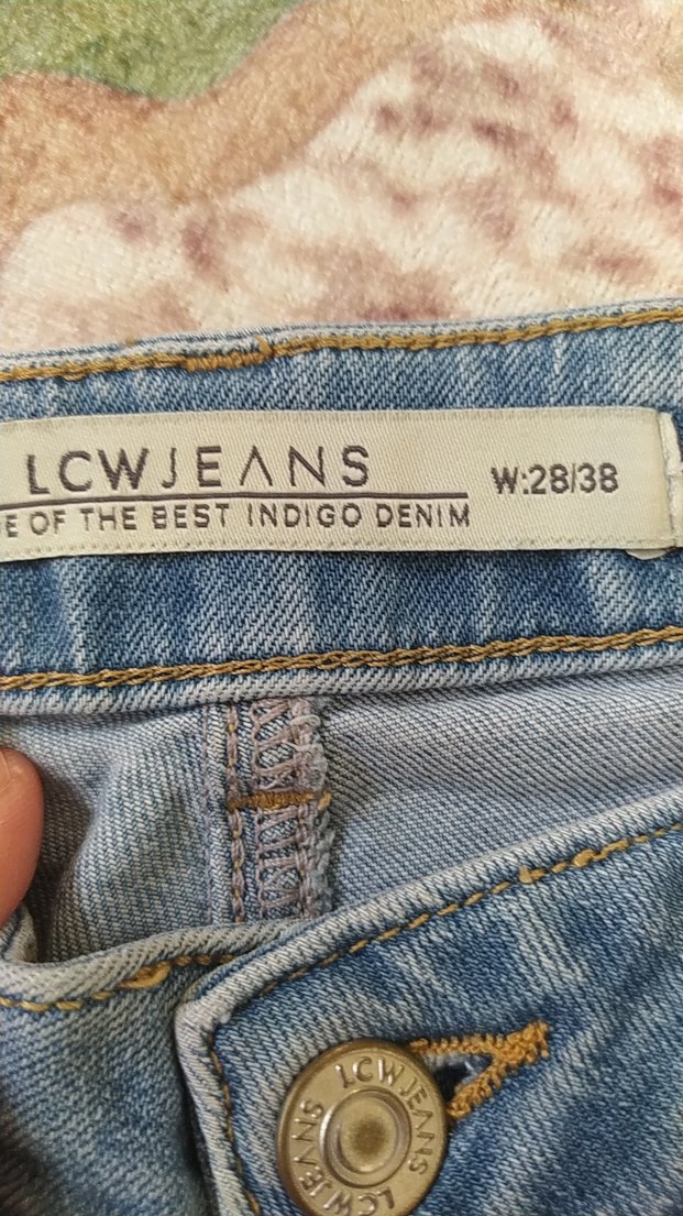 Nakışlı Mavi Bohem Kadın Kot Pantolon - Görsel 5