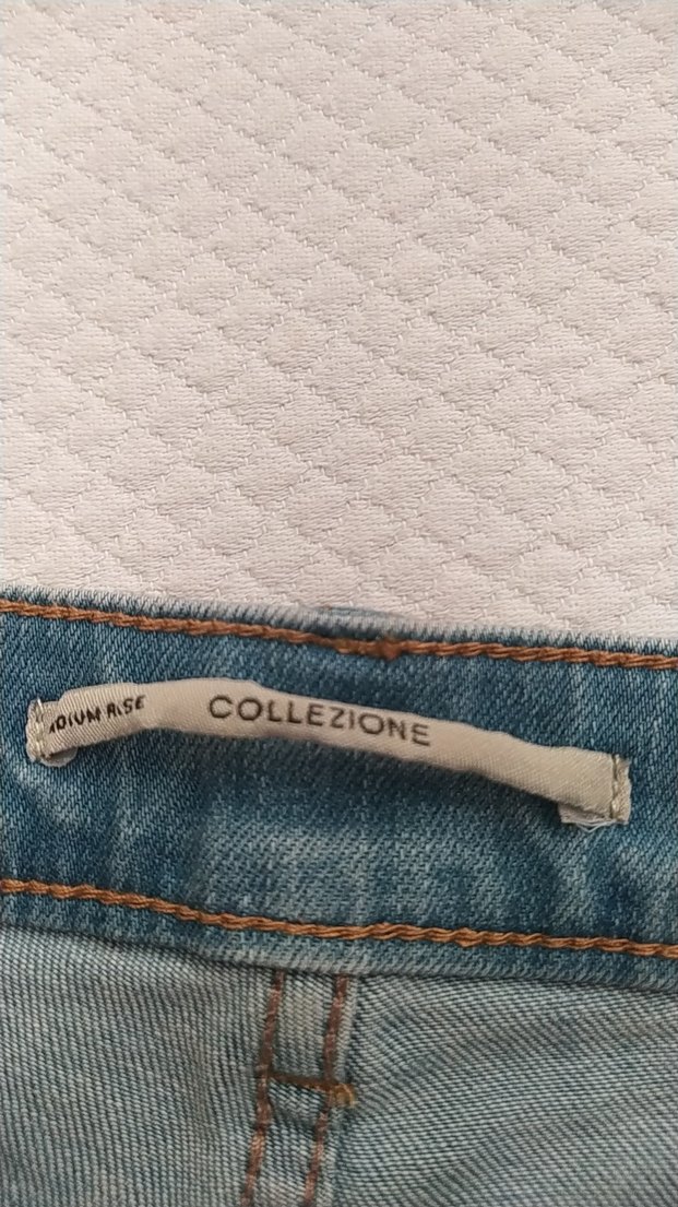 Nakışlı Mavi Bohem Kadın Kot Pantolon - Görsel 5