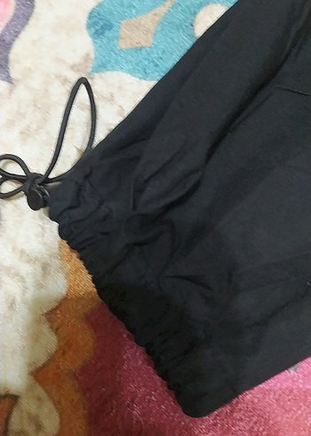 Kadın Siyah Salaş Kumaş Pantolon - Görsel 2