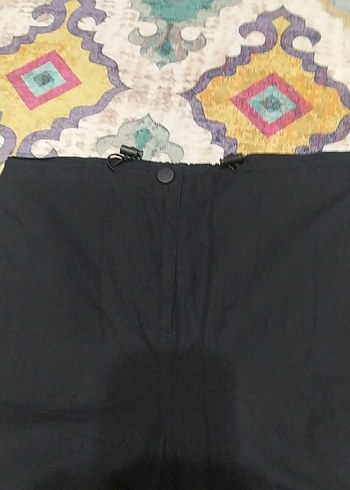 Kadın Siyah Salaş Kumaş Pantolon - Görsel 5