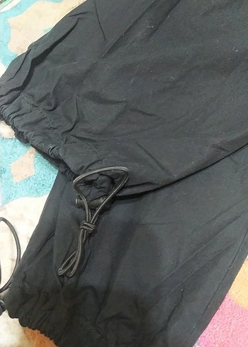 Kadın Siyah Salaş Kumaş Pantolon - Görsel 3