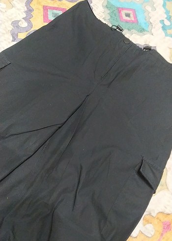 Kadın Siyah Salaş Kumaş Pantolon - Görsel 4