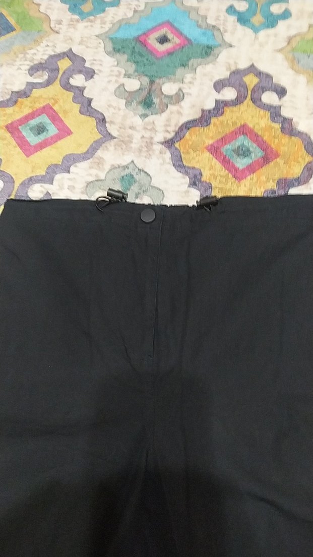 Kadın Siyah Salaş Kumaş Pantolon - Görsel 5