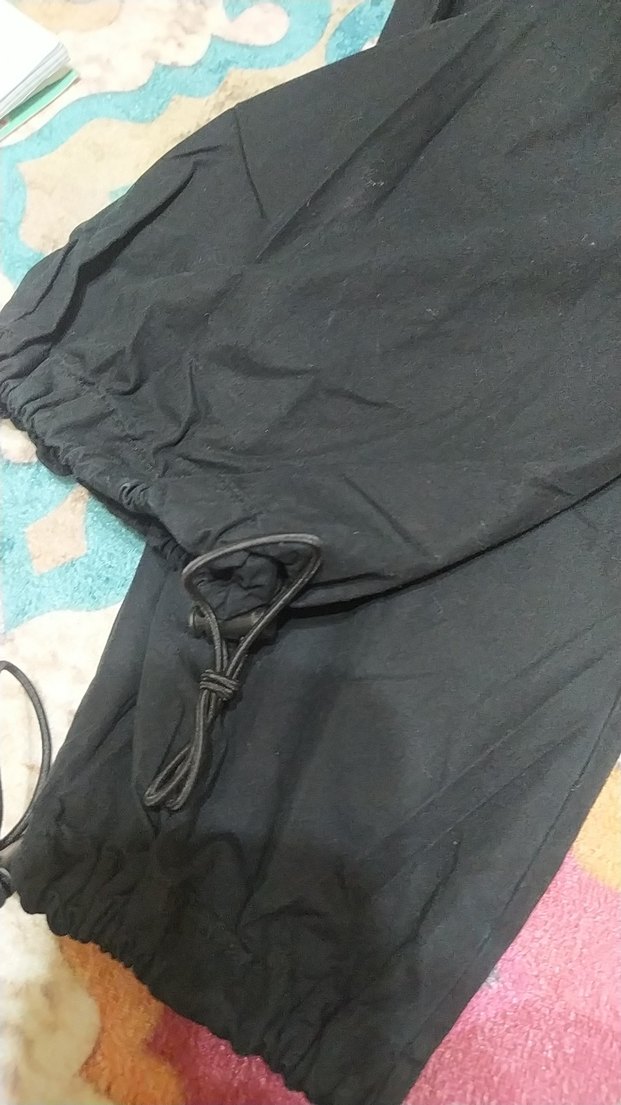 Kadın Siyah Salaş Kumaş Pantolon - Görsel 3