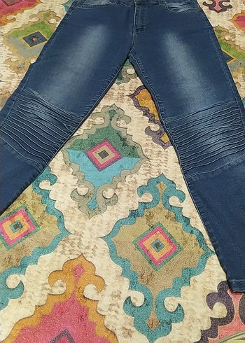 Fermuarlı Mavi Midi Kadın Denim Pantolon - Görsel 2