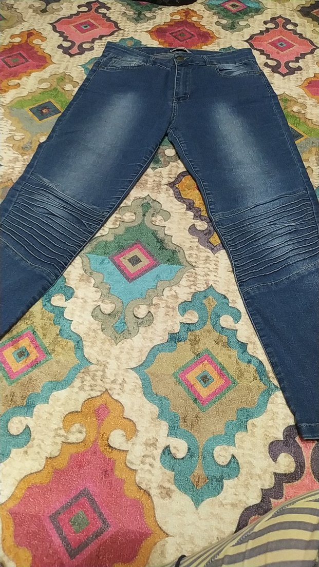 Fermuarlı Mavi Midi Kadın Denim Pantolon - Görsel 2