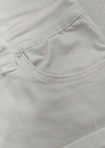 Beyaz Kadın kot Pantolon - Görsel 4