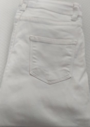 Beyaz Kadın kot Pantolon - Görsel 5