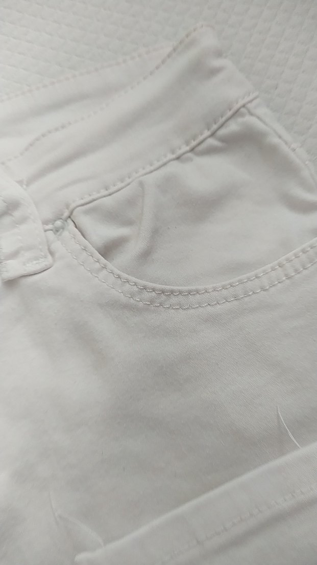 Beyaz Kadın kot Pantolon - Görsel 4