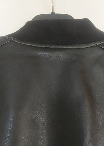 Düğmeli Siyah Deri Erkek Ceket - Görsel 9