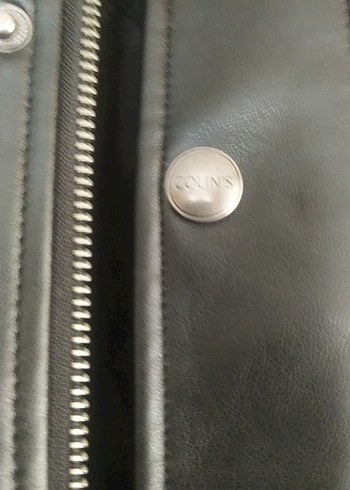 Düğmeli Siyah Deri Erkek Ceket - Görsel 3