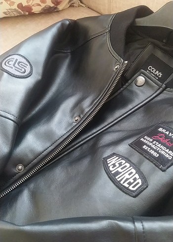 Düğmeli Siyah Deri Erkek Ceket - Görsel 10