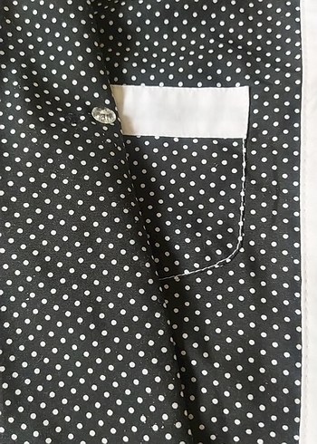 puantiyeli uzun ve kısa kollu kullanılabilen gömlek - Görsel 6