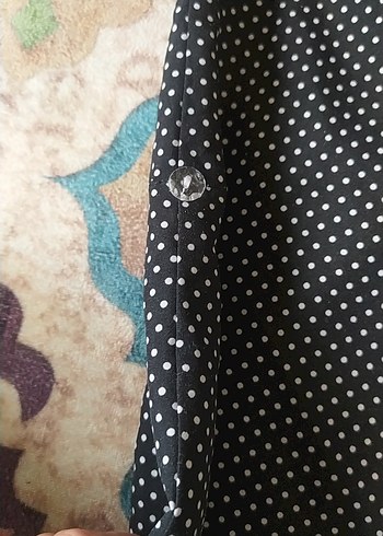 puantiyeli uzun ve kısa kollu kullanılabilen gömlek - Görsel 3