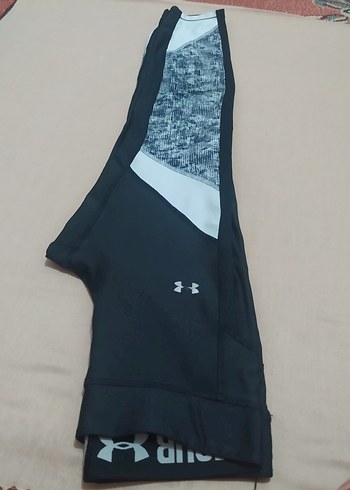 s Beden Kadın Siyah Spor Tayt Velcro Detaylı