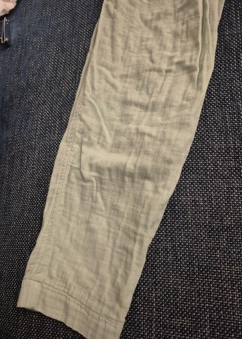 Gri Keten Kemerli Midi Tulum - Görsel 2