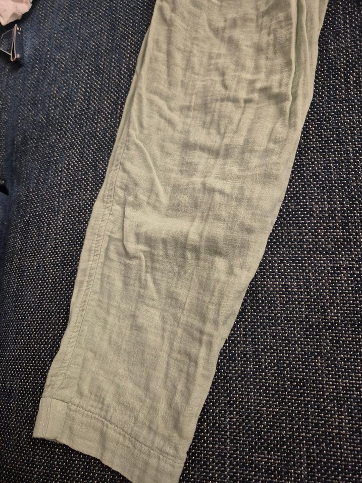 Gri Keten Kemerli Midi Tulum - Görsel 2