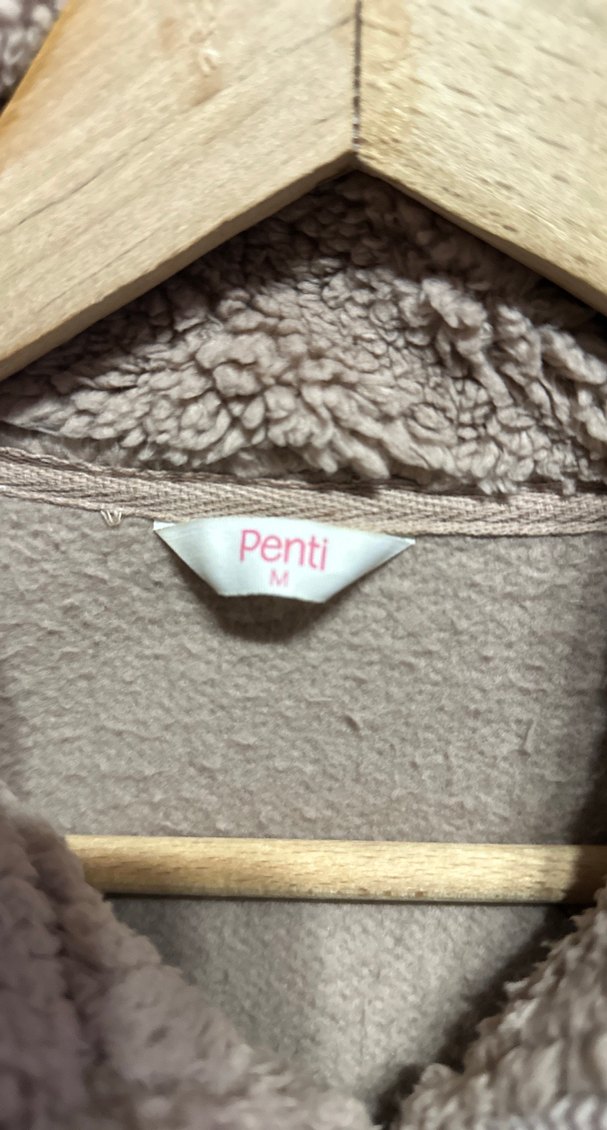 Bej Suni Kürklü Kadın Sweatshirt - Görsel 3