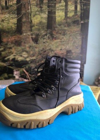 Siyah Kamuflaj Desenli Erkek Bot - Görsel 2