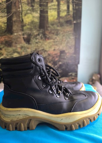 Siyah Kamuflaj Desenli Erkek Bot - Görsel 4