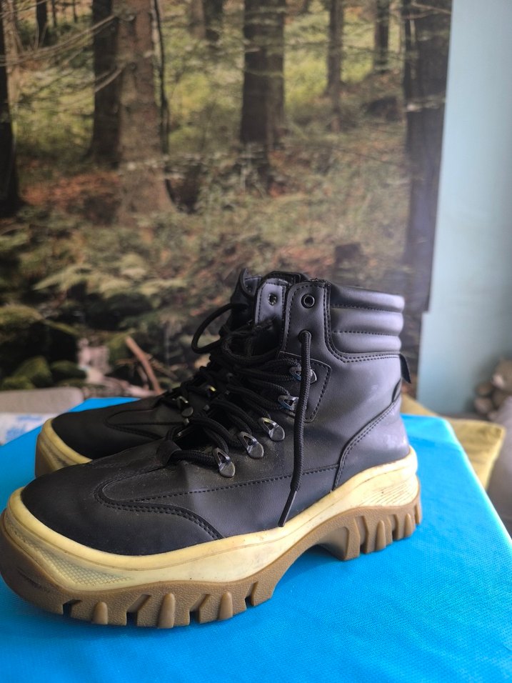 Siyah Kamuflaj Desenli Erkek Bot - Görsel 2