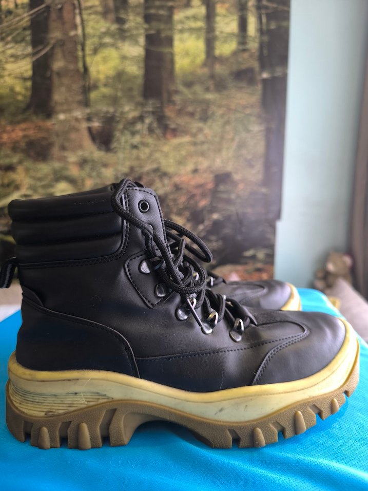 Siyah Kamuflaj Desenli Erkek Bot - Görsel 4