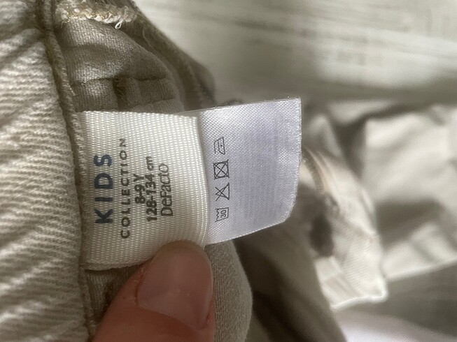 8 Yaş Beden Bej pantolon