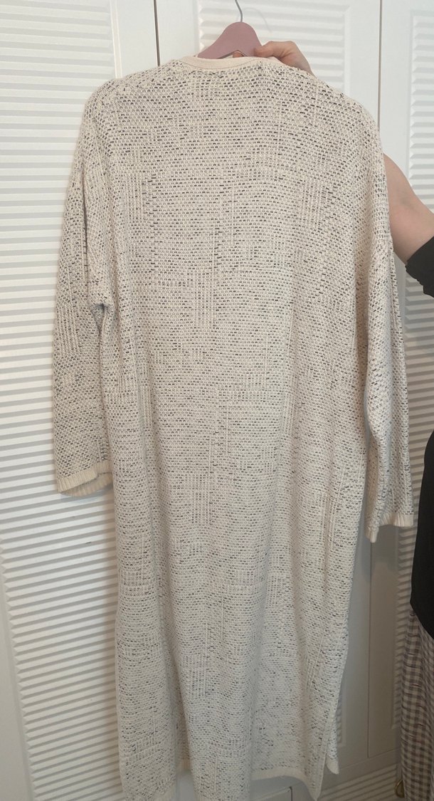 Bohem Tarzı Bej Örgü Kadın Hırka - Görsel 5