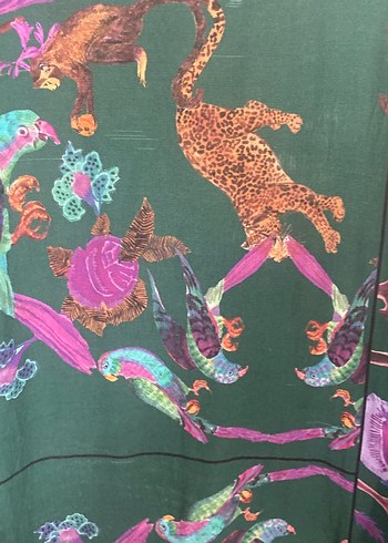 Bohem Çok Renkli Uzun Elbise - Görsel 2