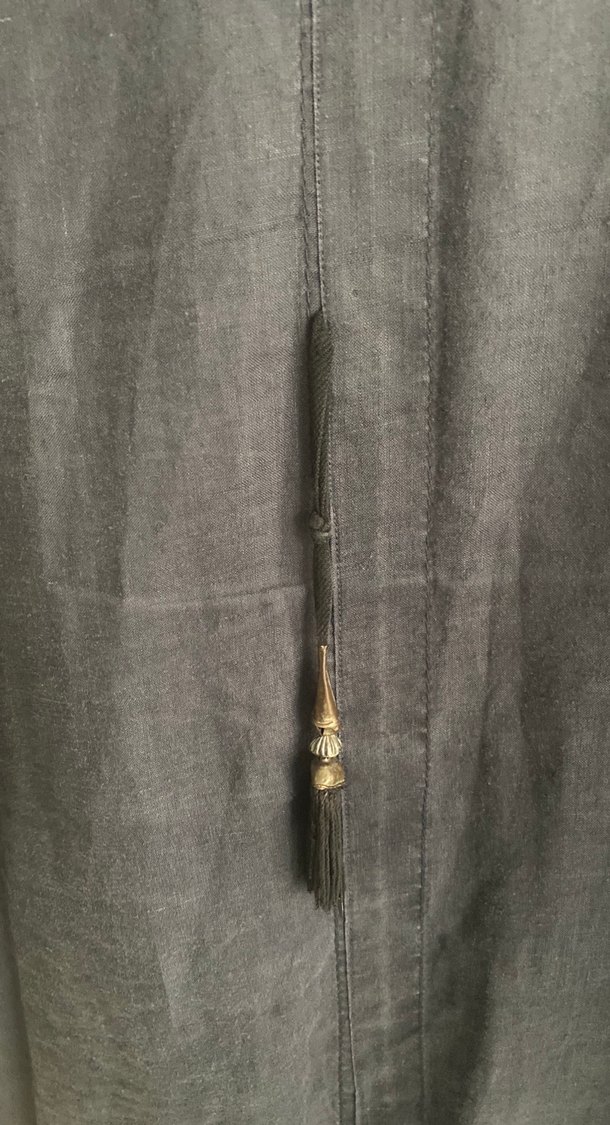 Gri Uzun Keten Ceket - Görsel 3