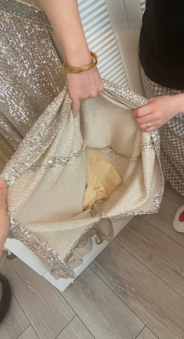 Altın sarısı, nişan ve kına gecesi  ve özel gün için abiye  - Görsel 5