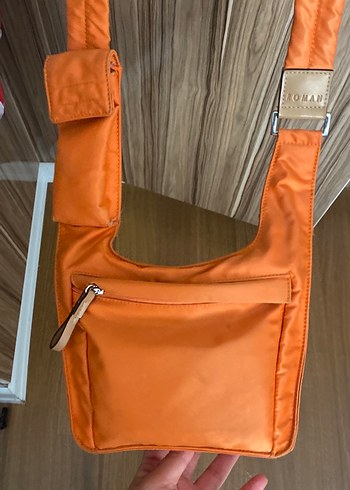 Turuncu askılı çanta, roman marka eşsiz bir parça - Görsel 4