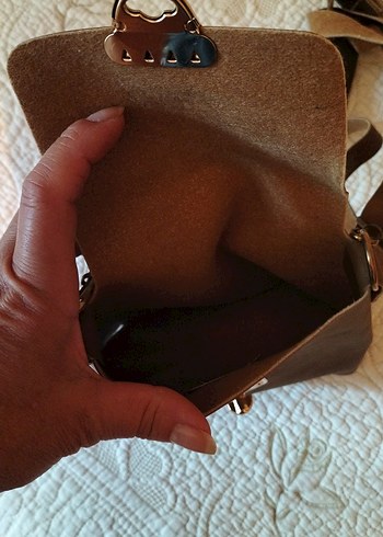 Kahverengi Deri Bohem Kadın Çanta - Görsel 3