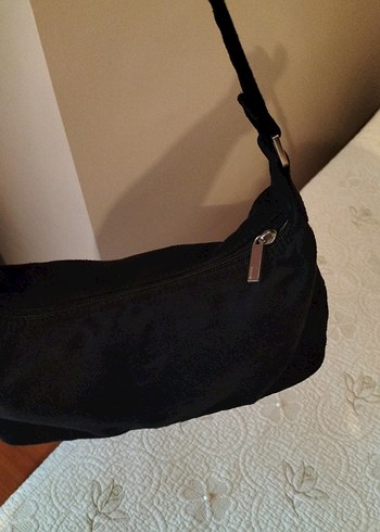 Siyah Süet Tokalı Kadın Çantası - Görsel 6